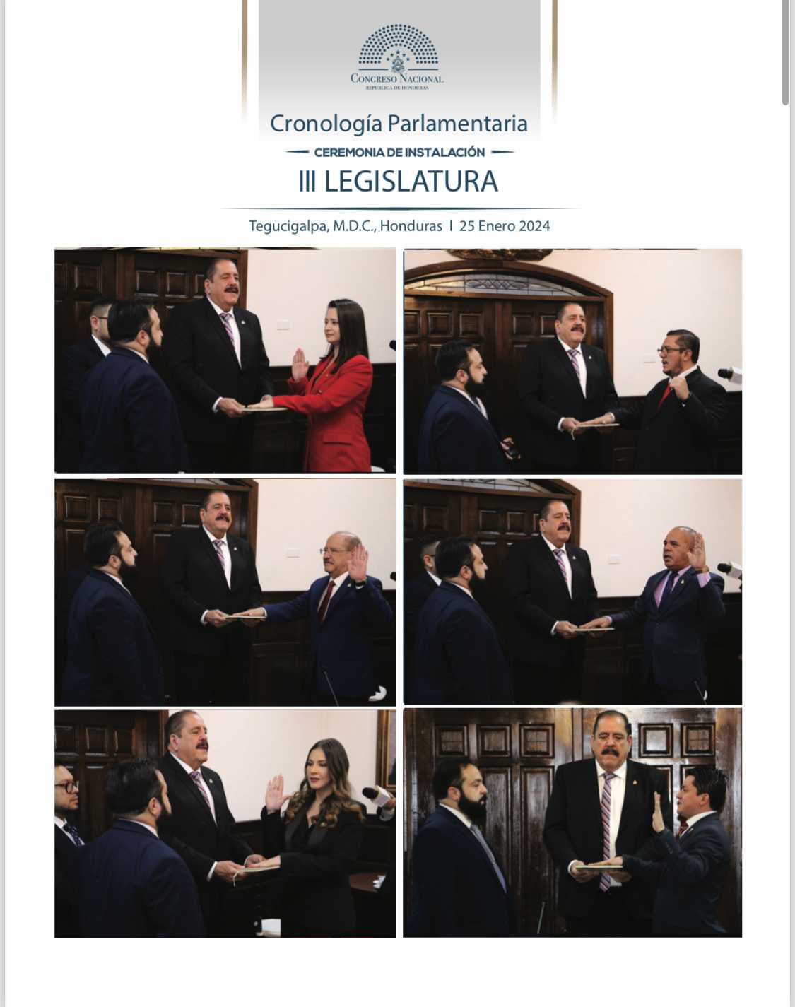 Cronología Parlamentaria Instalación III Legislatura 